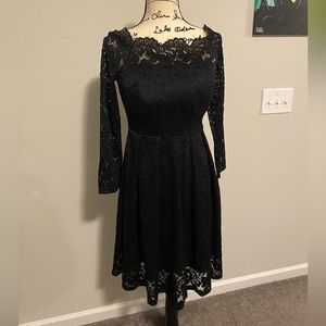 NWT Black Lace long sleeve dress